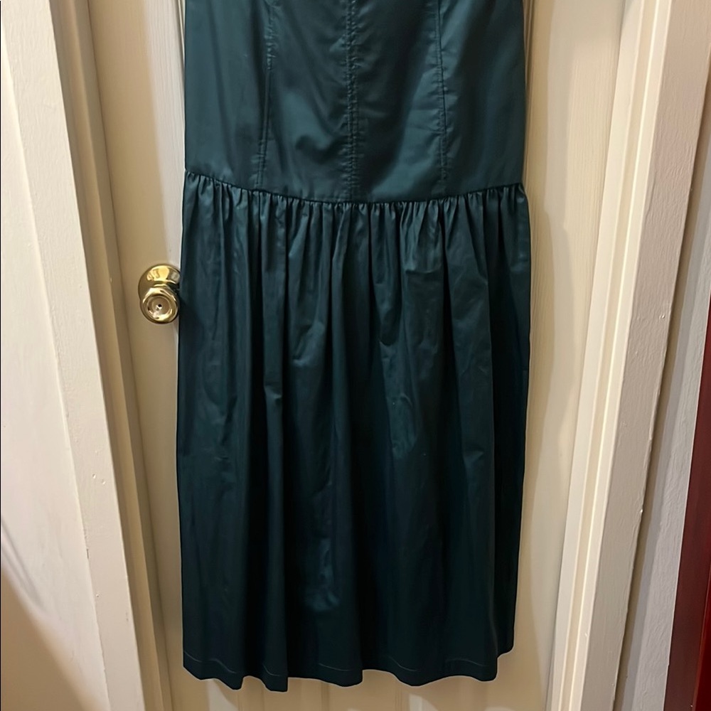 Zara Green Strapless Sheath Cocktail Dress - Picture 3 of 9